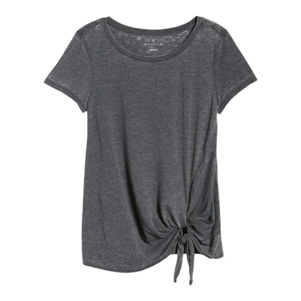 Caslon Burnout Side Tie T-Shirt Size XSMALL